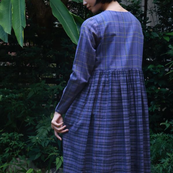 【Maku Textile】ATEHNA洋裝 手織,手紡紗,洋裝,棉,植物染,草木染