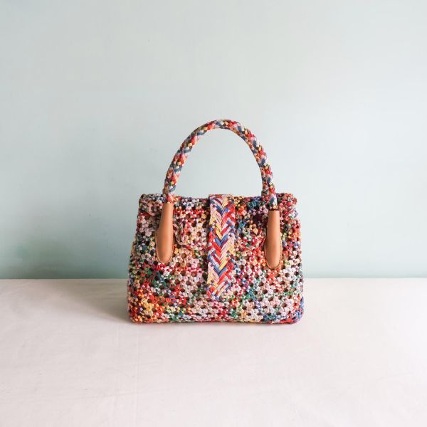 【Allan K】Kirsten Small Hexa 皮革編織包（Candy） 皮包,皮革,皮革編織,牛皮,肩背包,手工皮革編織,手工,包包