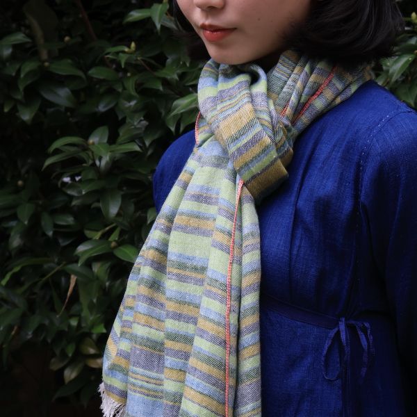 【Maku Textile】KEYA圍巾 手織,手紡紗,圍巾,Cashmere,植物染,草木染