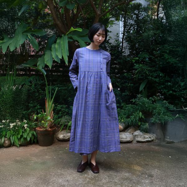 【Maku Textile】ATEHNA洋裝 手織,手紡紗,洋裝,棉,植物染,草木染