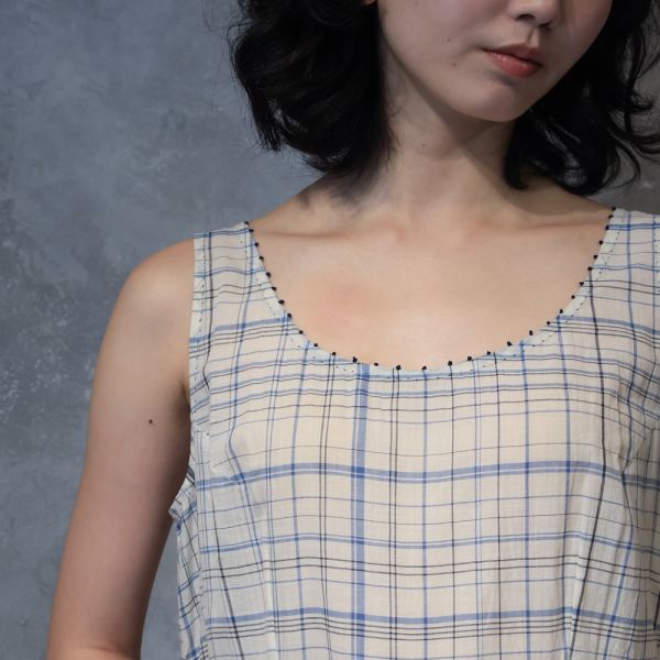 【Maku Textile】ANAIS_653 手織,手紡紗,洋裝,蠶絲,植物染,草木染