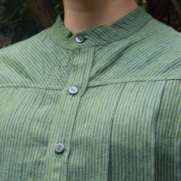 【Maku Textile】MOSS洋裝外套 手織,手紡紗,洋裝,亞麻,植物染,草木染