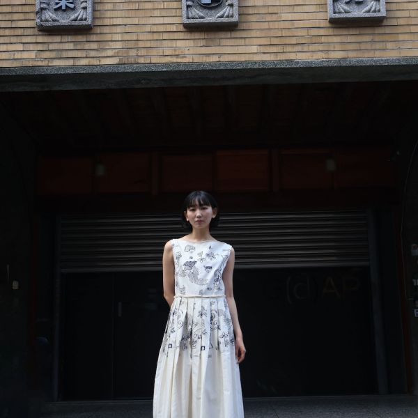 【AHMEV】Pema洋裝 手織,手紡紗,洋裝,蠶絲