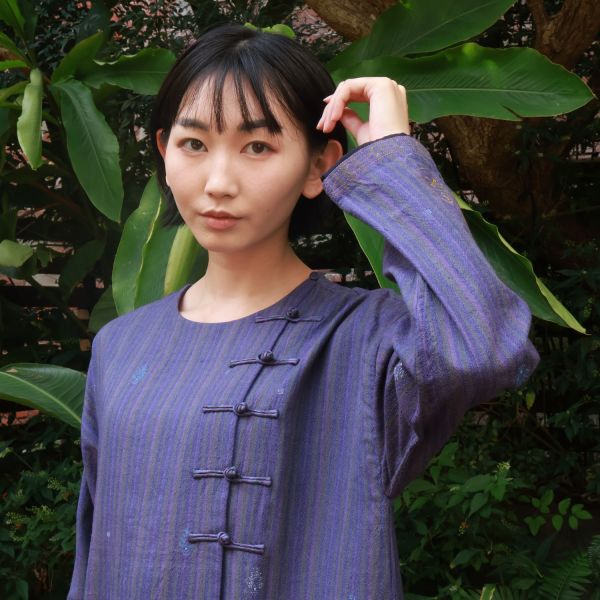 【Maku Textile】GURBESU外罩衫 手織,手紡紗,洋裝,棉,植物染,草木染