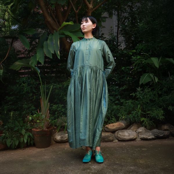 【Maku Textile】TAHOMA洋裝 手織,手紡紗,洋裝,棉,植物染,草木染