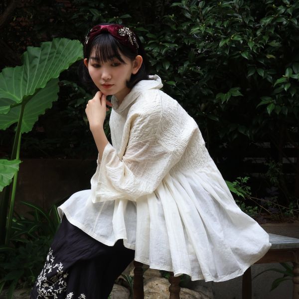 【Maku Textile】OXALIS上衣 手織,手紡紗,洋裝,美麗諾羊毛,植物染,草木染