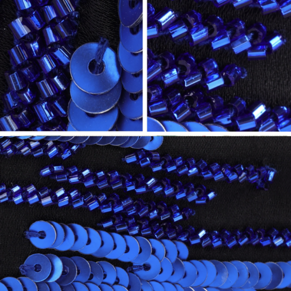 【Namjosh】手工珠繡髮箍＿藍色亮片 髮夾、髮飾、手工刺繡