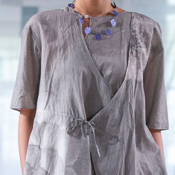 【Maku Textile】Mitraa古色睡蓮洋裝_小渕裕染製 手織,手紡紗,洋裝,泥染,弁柄染,礦物染,卡蒂棉