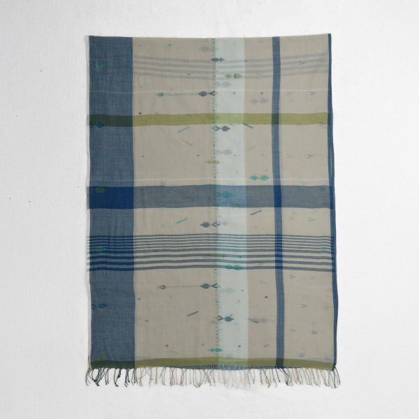 【Maku Textile】AARAVI圍巾 手織,手紡紗,圍巾,棉,植物染,草木染