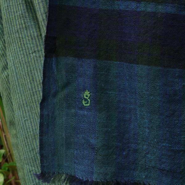 【Maku Textile】KELP圍巾 手織,手紡紗,圍巾,棉,植物染,草木染