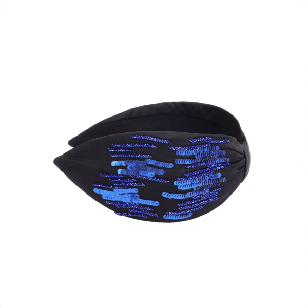 【Namjosh】手工珠繡髮箍＿藍色亮片 髮夾、髮飾、手工刺繡