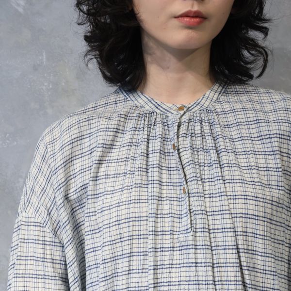 【Maku Textile】AMCO_651 手織,手紡紗,洋裝,蠶絲,植物染,草木染