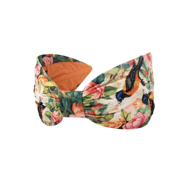 【Namjosh】手工珠繡髮箍＿靈鳥 髮夾,髮飾,手工刺繡,珠繡