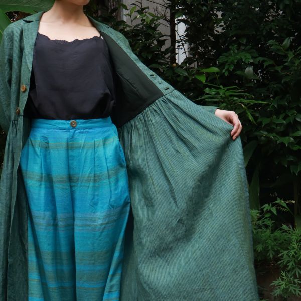 【Maku Textile】ERICA外套 手織,手紡紗,洋裝,棉,植物染,草木染