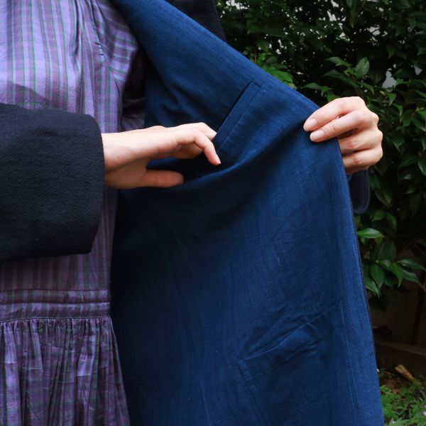 【Maku Textile】AIKO毛料大衣 手織,手紡紗,大衣,羊毛,植物染,草木染