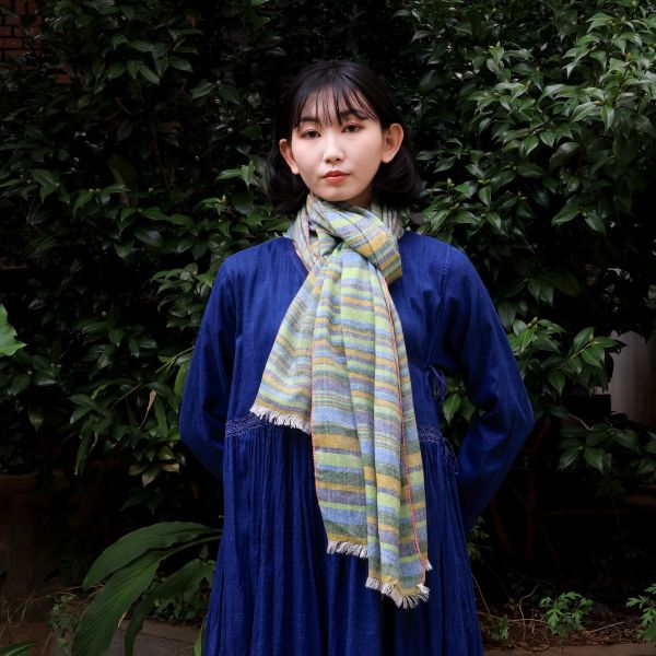 【Maku Textile】KEYA圍巾 手織,手紡紗,圍巾,Cashmere,植物染,草木染