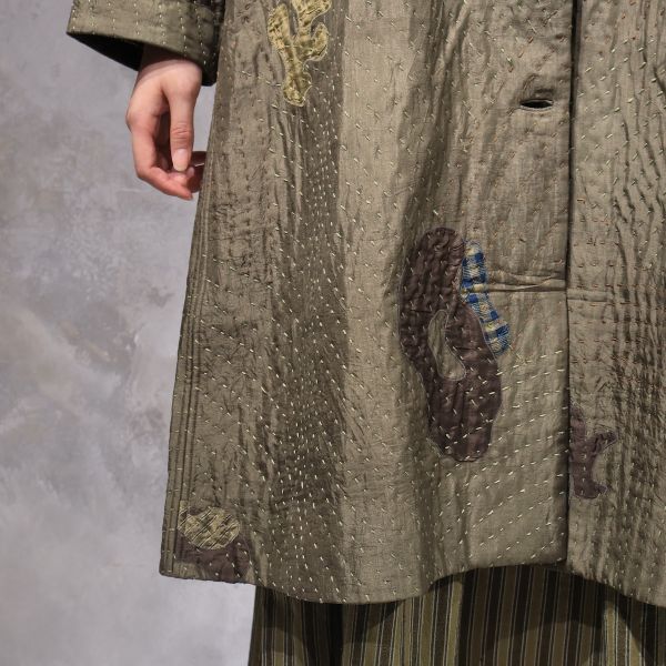 【Maku Textile】AVES外套 手織,手紡紗,洋裝,蠶絲,植物染,草木染