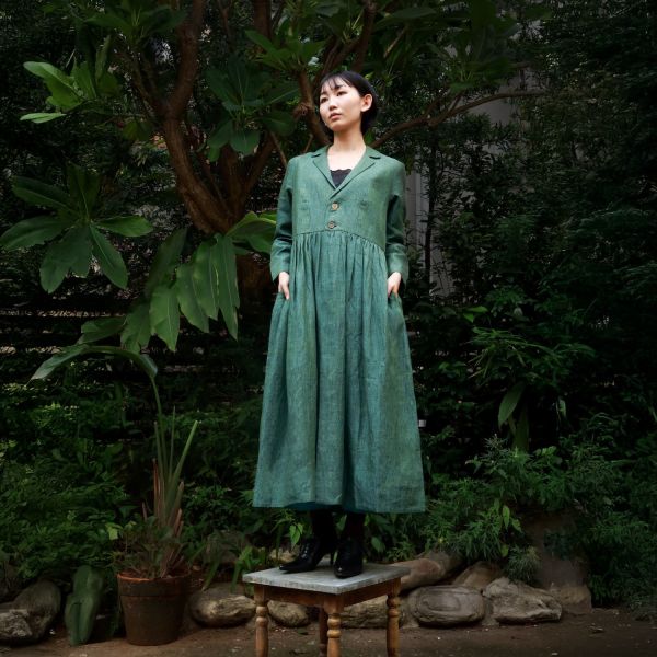 【Maku Textile】ERICA外套 手織,手紡紗,洋裝,棉,植物染,草木染