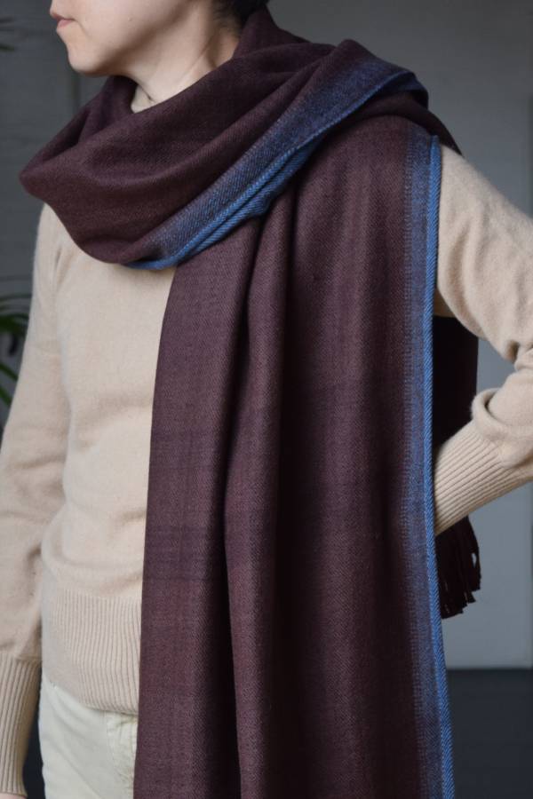 【Maku Textile】DUTA  蓋毯 手織,手紡紗,圍巾,蠶絲,植物染,草木染