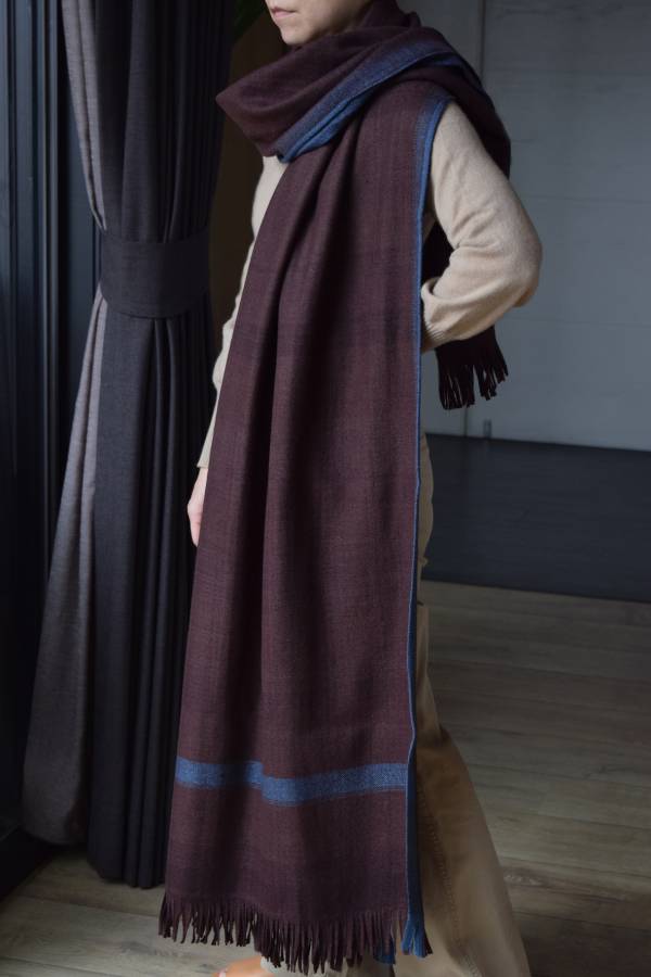 【Maku Textile】DUTA  蓋毯 手織,手紡紗,圍巾,蠶絲,植物染,草木染