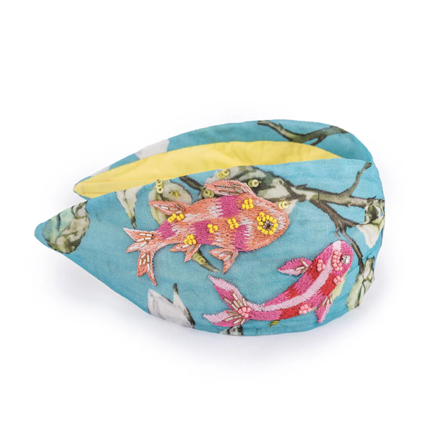 【Namjosh】手工珠繡髮箍＿游魚 髮夾,髮飾,手工刺繡,珠繡