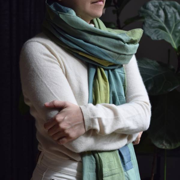 【Maku Textile】HELENA 圍巾 手織,手紡紗,圍巾,蠶絲,植物染,草木染