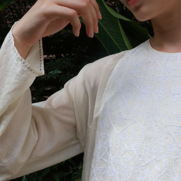 【Maku Textile】YUMI洋裝 手織,手紡紗,洋裝,美麗諾羊毛,植物染,草木染