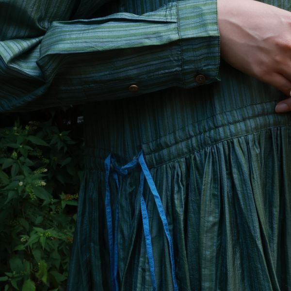 【Maku Textile】TAHOMA洋裝 手織,手紡紗,洋裝,棉,植物染,草木染