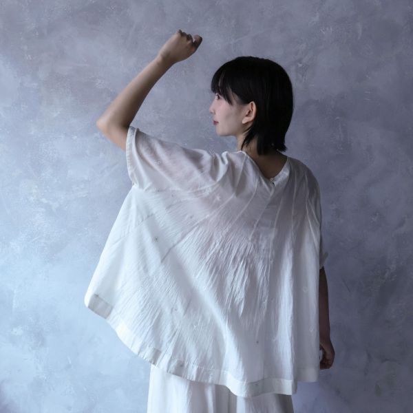 【Maku Textile】EURUS純綿織花上衣 手織,手紡紗,上衣,棉,植物染,草木染