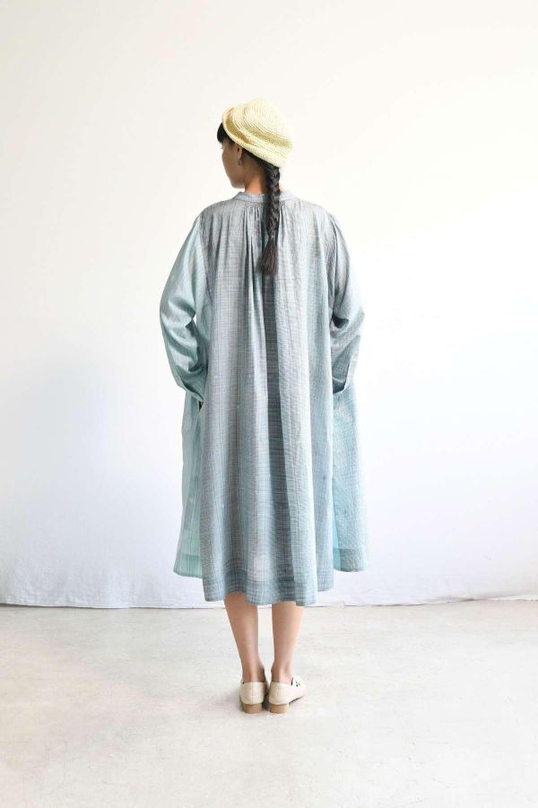 【Maku Textile】NELSONI洋裝 手織,手紡紗,洋裝,棉,蠶絲,手織絲