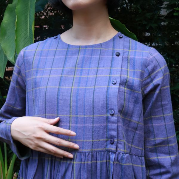 【Maku Textile】ATEHNA洋裝 手織,手紡紗,洋裝,棉,植物染,草木染