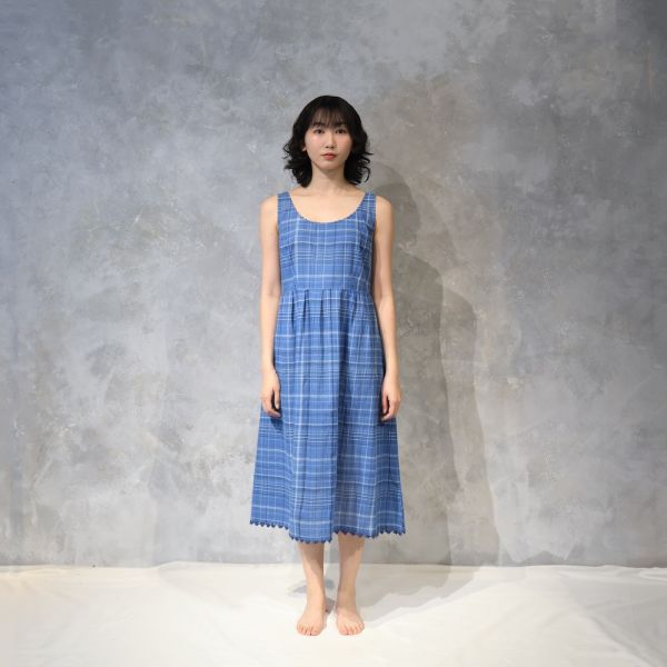 【Maku Textile】ANAIS﻿_674 手織,手紡紗,洋裝,蠶絲,植物染,草木染