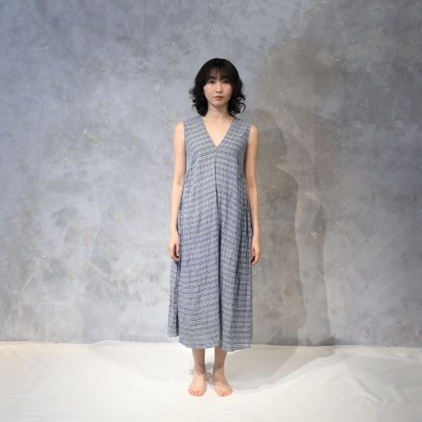 【Maku Textile】ALICE_652 手織,手紡紗,洋裝,蠶絲,植物染,草木染