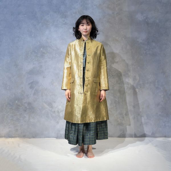 【Maku Textile】CHARLOTTE外套 手織,手紡紗,洋裝,蠶絲,植物染,草木染