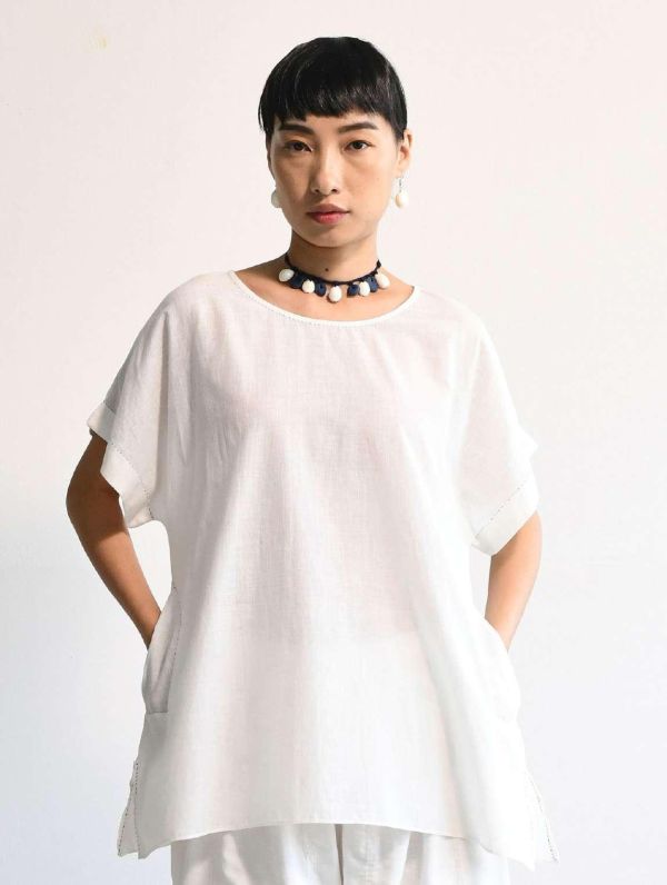 【Maku Textile】UNI上衣 手織,手紡紗,上衣,棉,植物染,草木染