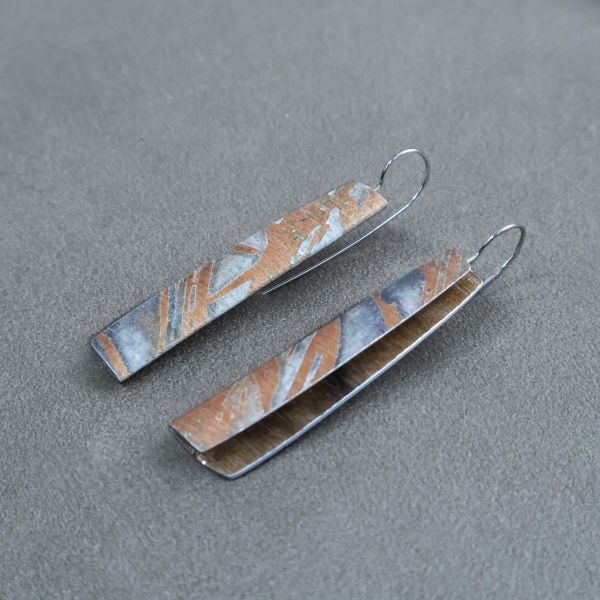 【江枚芳 Meifang Chiang Metal Arts】隱身樹耳環 Hidden Woods Brooch 耳環,耳勾,鋁,陽極處裡