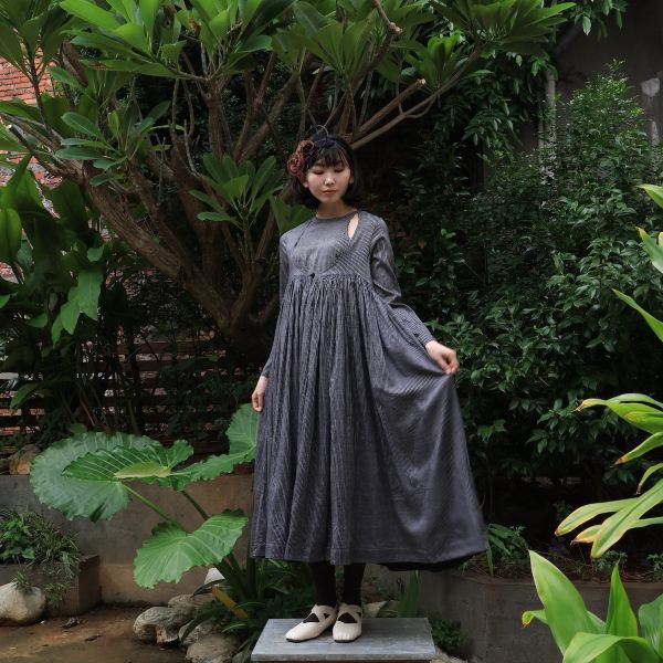 【Maku Textile】MANSA洋裝 手織,手紡紗,洋裝,美麗諾羊毛,植物染,草木染