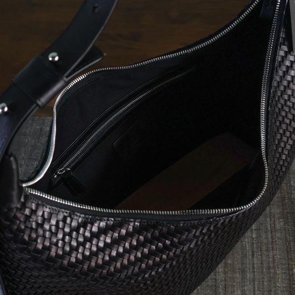 【Allan K】Wesley 皮革編織包（黑色） 皮包,皮革,皮革編織,牛皮,肩背包,手工皮革編織,手工,包包