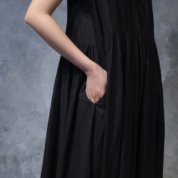 【Maku Textile】MARION_118/SC_A.EM/MING 手織,手紡紗,洋裝,蠶絲,植物染,草木染