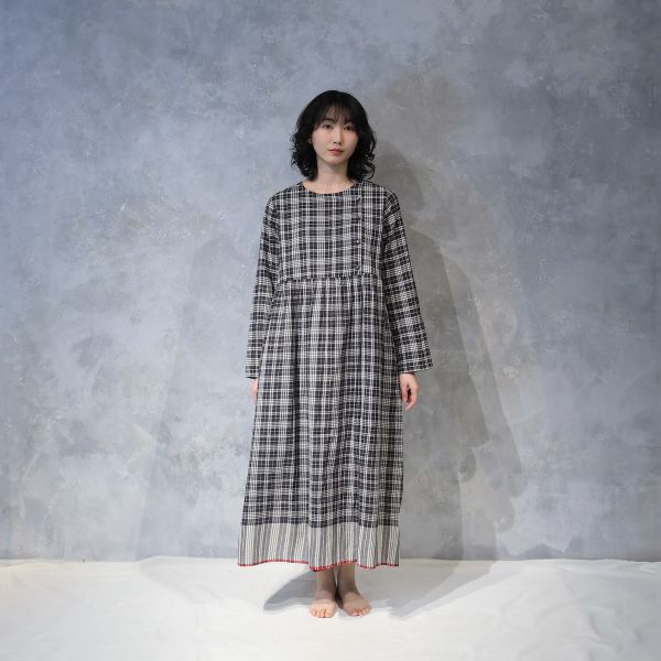 【Maku Textile】ATHENA洋裝 手織,手紡紗,洋裝,棉,植物染,草木染