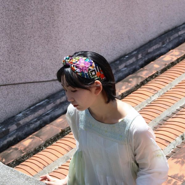 【Namjosh】手工珠繡髮箍＿仲夏花火 髮夾,髮飾,手工刺繡,珠繡