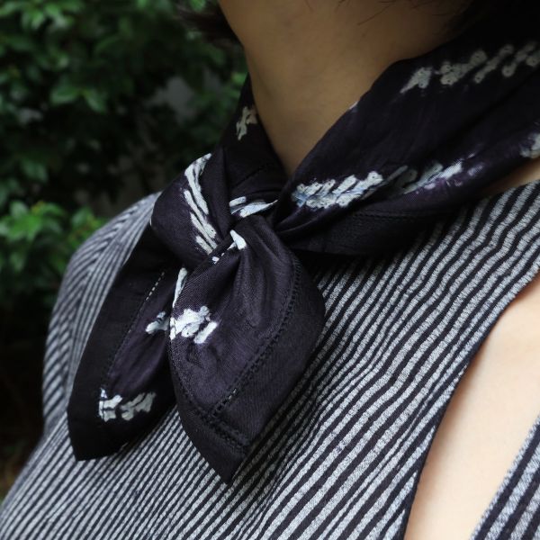 【Maku Textile】SINJU絲質方巾 手織,手紡紗,圍巾,絲,植物染,草木染