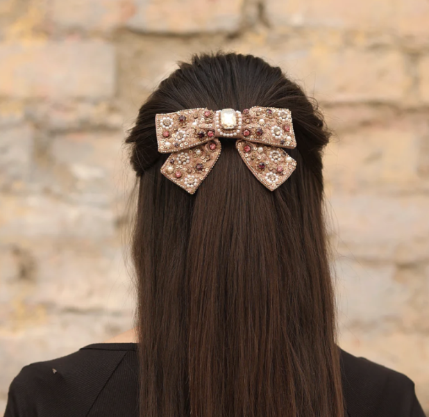 【Namjosh】蝴蝶結髮夾 髮夾、髮飾、手工刺繡