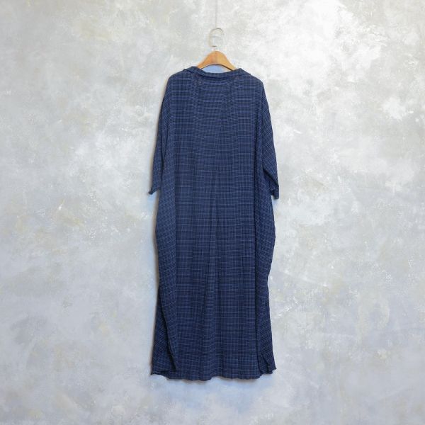 【Maku Textile】NOOR_656 手織,手紡紗,洋裝,蠶絲,植物染,草木染