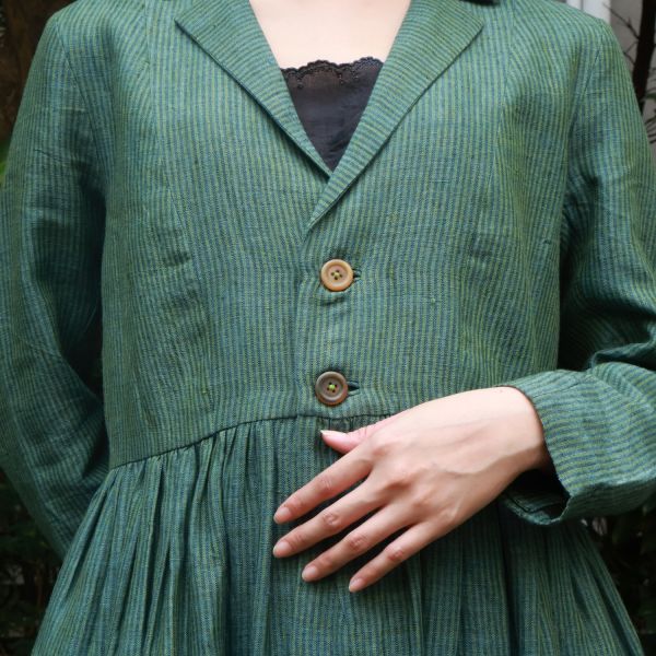 【Maku Textile】ERICA外套 手織,手紡紗,洋裝,棉,植物染,草木染