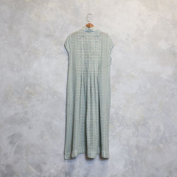 【Maku Textile】TASHI_668 手織,手紡紗,洋裝,蠶絲,植物染,草木染