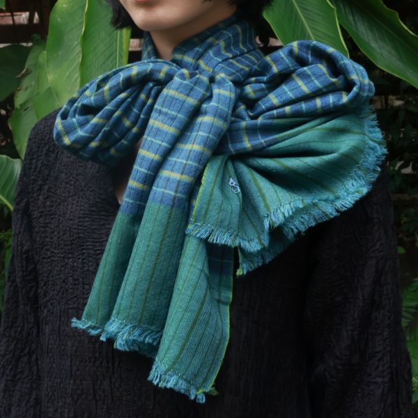 【Maku Textile】MOANA圍巾 手織,手紡紗,圍巾,棉,植物染,草木染