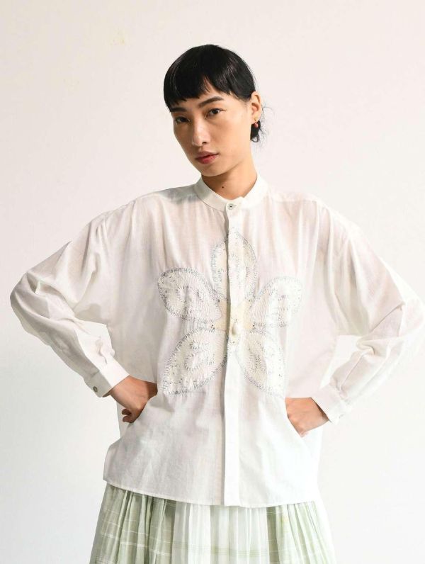【Maku Textile】SANDDOLLAR上衣 手織,手紡紗,上衣,棉,植物染,草木染