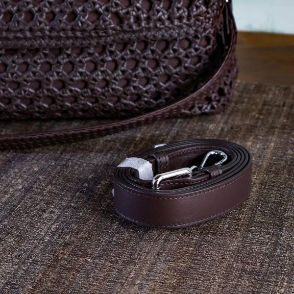 【Allan K】Caroline Large 皮革編織包（灰棕色） 皮包,皮革,皮革編織,羊皮,肩背包,手工皮革編織,手工,包包