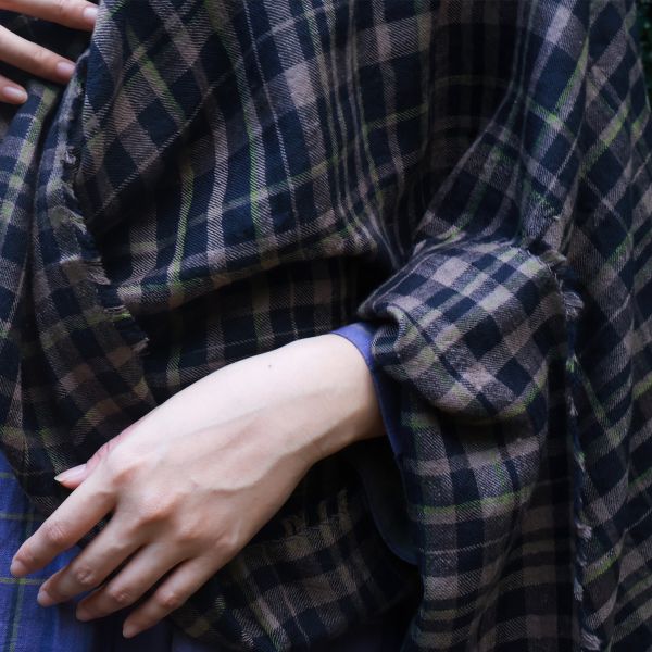 【Maku Textile】IVY圍巾 手織,手紡紗,圍巾,絲,植物染,草木染